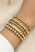 Geometric Beaded Plated Alloy Wrist Stack Set