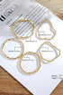 Geometric Beaded Plated Alloy Wrist Stack Set