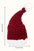 Geometric Block Knit Pom Pom Cuffed Beanie