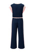 Geometric Block Pattern Trim Detail Pant Set