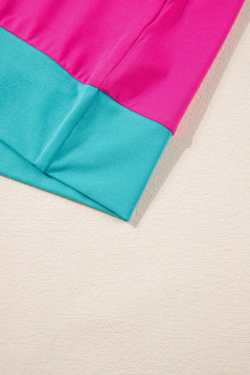 Geometric Block Pattern Trim Detail Pant Set