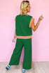 Geometric Block Pattern Trim Detail Pant Set