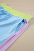 Geometric Block Pattern Trim Detail Pant Set
