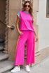 Geometric Block Pattern Trim Detail Pant Set