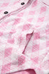 Geometric Checkered Print Textured Flap Pocket Jacket
