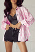 Geometric Checkered Print Textured Flap Pocket Jacket