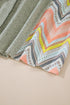 Geometric Chevron Sleeve Stretch Comfort Top