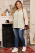 Geometric Chevron Sleeve Stretch Comfort Top