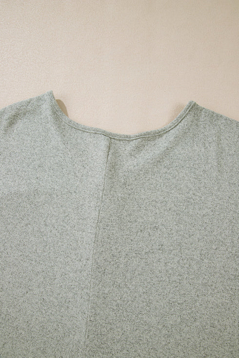 Geometric Chevron Sleeve Stretch Comfort Top