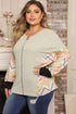 Geometric Chevron Sleeve Stretch Comfort Top