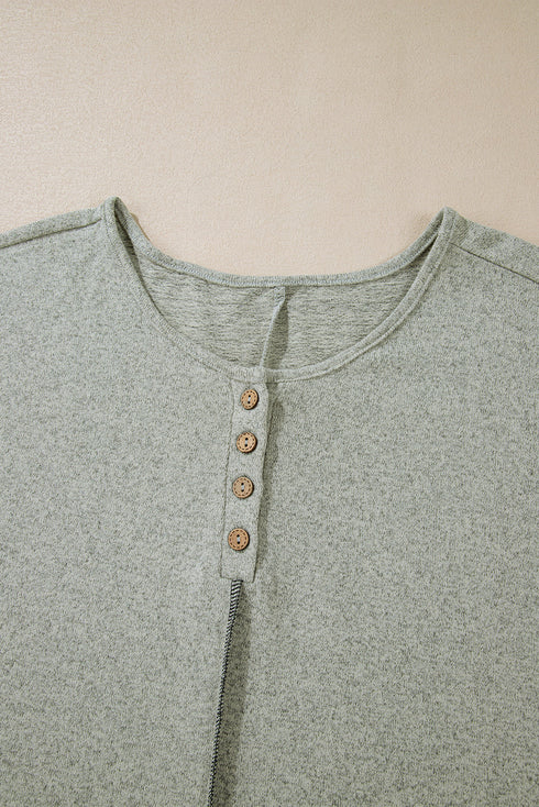 Geometric Chevron Sleeve Stretch Comfort Top