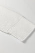Geometric Contrast Stitch Detail Mixed Texture Mock Neck Sweater