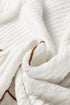 Geometric Contrast Stitch Detail Mixed Texture Mock Neck Sweater
