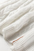 Geometric Contrast Stitch Detail Mixed Texture Mock Neck Sweater