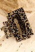 Geometric Cutout Animal Print Square Hair Claw Clip