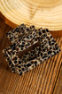 Geometric Cutout Animal Print Square Hair Claw Clip