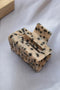 Geometric Cutout Animal Print Square Hair Claw Clip