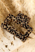 Geometric Cutout Animal Print Square Hair Claw Clip