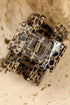 Geometric Cutout Animal Print Square Hair Claw Clip