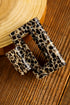 Geometric Cutout Animal Print Square Hair Claw Clip