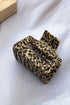 Geometric Cutout Animal Print Square Hair Claw Clip