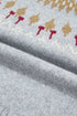 Geometric Detail Round Neck Alpine Inspired Layering Sweater