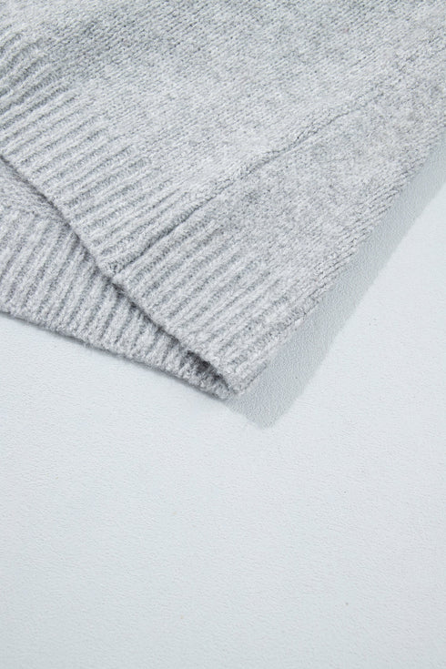 Geometric Detail Round Neck Alpine Inspired Layering Sweater