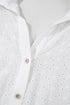 Geometric Embroidered Eyelet Button Front Collared Shirt