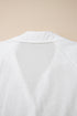 Geometric Embroidered Eyelet Button Front Collared Shirt