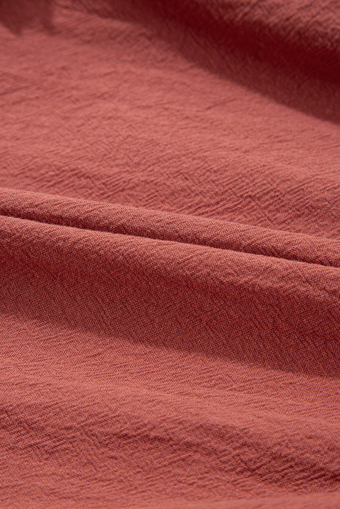 Geometric Embroidered Smocked Bodice Ruffle Strap Tiered A Line Mini Dress