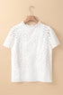 Geometric Embroidered V Neck Long Sleeve Cotton Boho Shirt