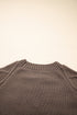 Geometric Fair Isle Mixed Texture Crew Neck Sweater