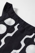 Geometric Floral Pattern Sleeveless High Neck Tank