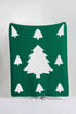 Geometric Holiday Tree Print Soft Plush Blanket