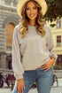 Geometric Lace Sleeve Mixed Media Raglan Top