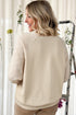 Geometric Lace Sleeve Mixed Media Raglan Top