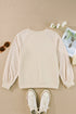 Geometric Lace Sleeve Mixed Media Raglan Top