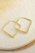 Geometric Minimalist Square Style Statement Hoop Earrings