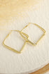 Geometric Minimalist Square Style Statement Hoop Earrings