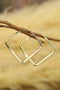 Geometric Minimalist Square Style Statement Hoop Earrings