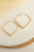 Geometric Minimalist Square Style Statement Hoop Earrings