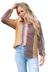 Geometric Mixed Print Collared Button Down Shirt
