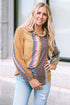 Geometric Mixed Print Collared Button Down Shirt