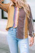 Geometric Mixed Print Collared Button Down Shirt