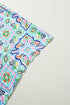 Geometric Mosaic Print Open Front Woven Kimono