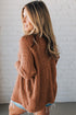 Geometric Open Stitch Ribbed Cuff Cardigan