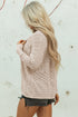 Geometric Open Stitch Ribbed Cuff Cardigan