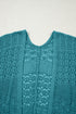 Geometric Open Stitch Ribbed Cuff Cardigan