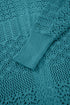 Geometric Open Stitch Ribbed Cuff Cardigan