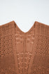 Geometric Open Stitch Ribbed Cuff Cardigan